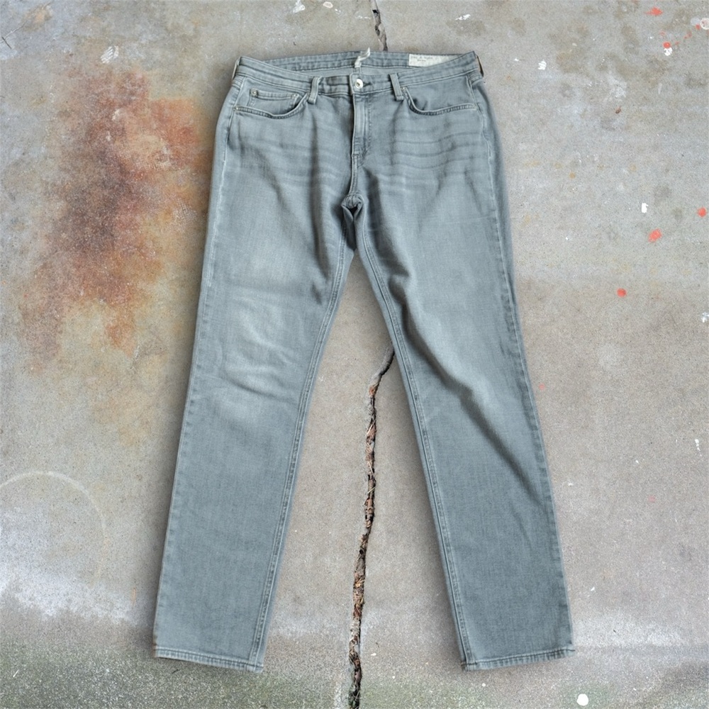 Rag & Bone Dre Low Rise Slim Boyfriend Jeans Size 28 Gray Faded Stretch